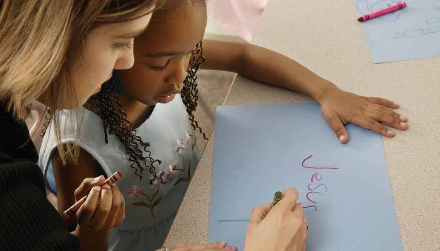Girl in sunday school class room
