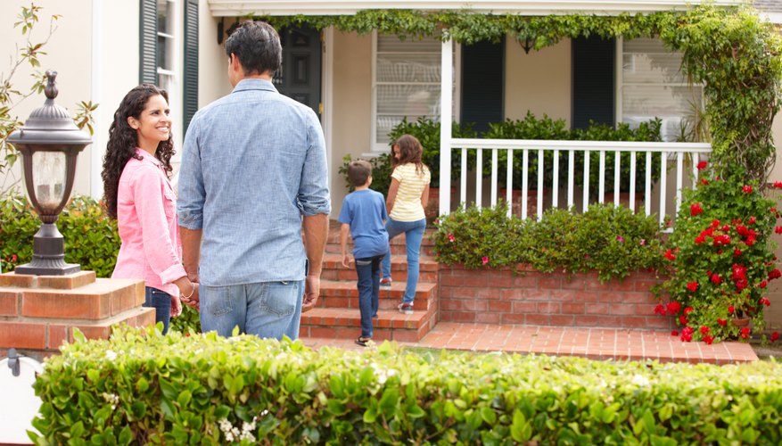 Family walking in to home