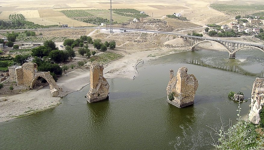 River running through Mesopotamia region of Turkey