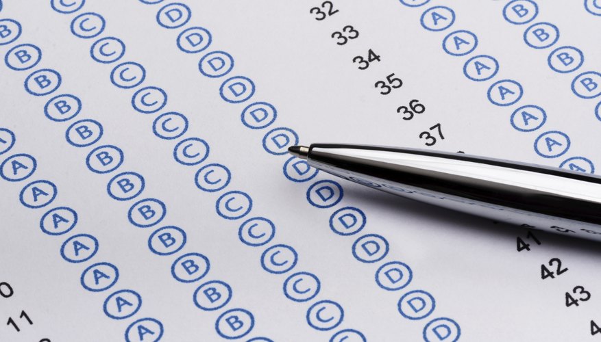 Standardized test with pen