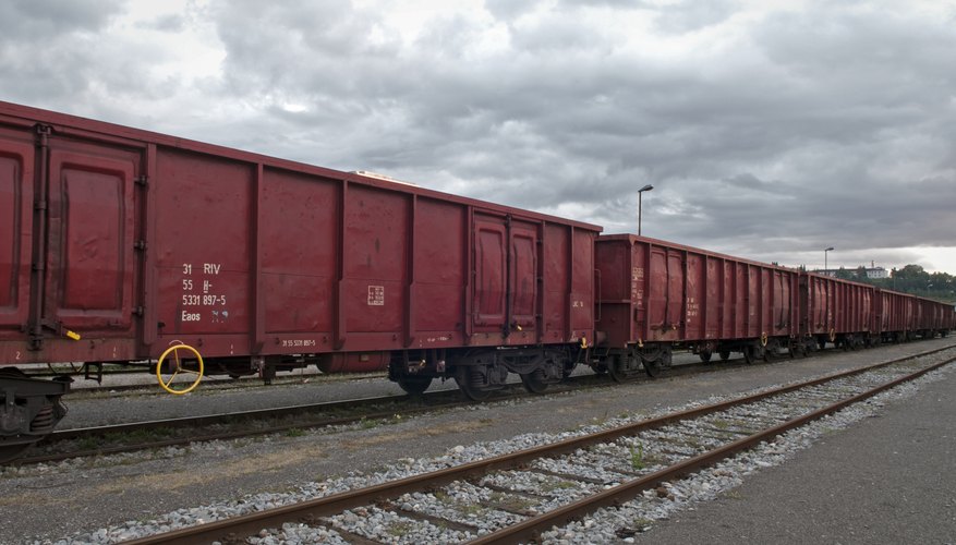 A train with boxcars.