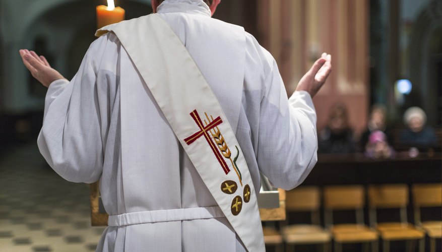 back of clergyman