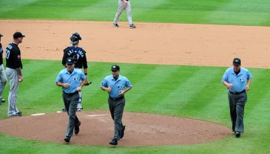 Instant replay may require umpires to leave the field for review.