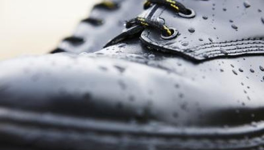 Rain, snow and exposure to salt and other substances can stain leather shoes