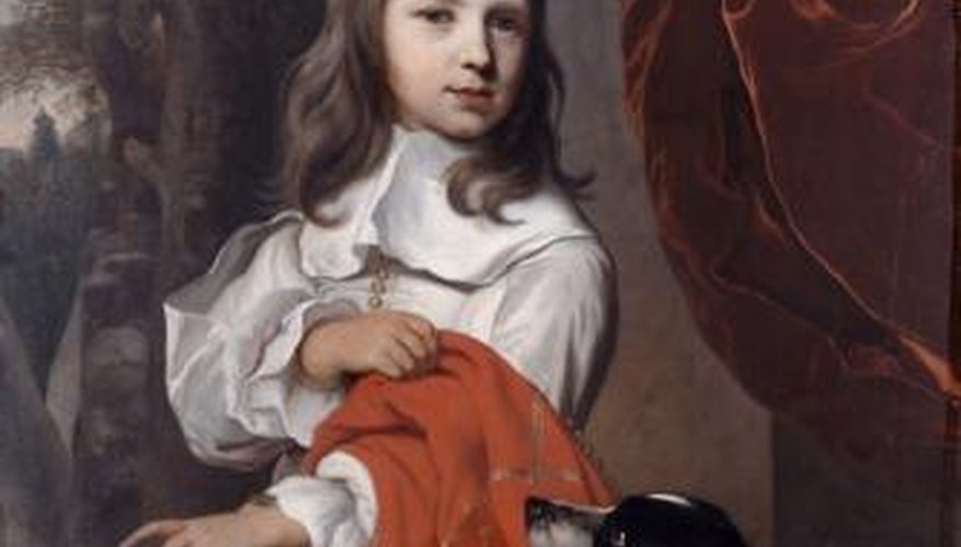 Children in the 17th century were dressed to resemble adults.