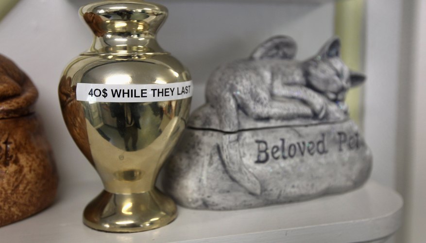 An urn for your pet's ashes will cost an additional sum.