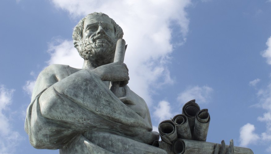 A statue of the Greek philosopher Aristotle