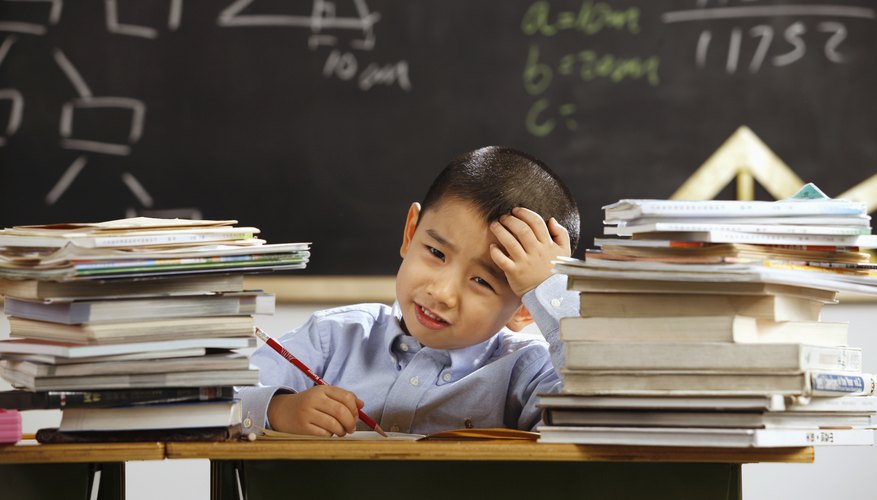 A boy is struggling in school.