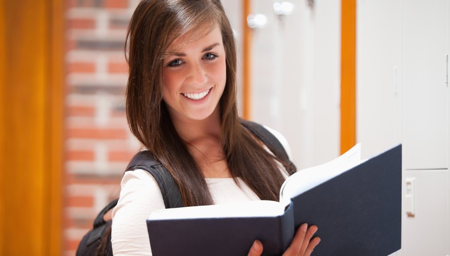 Young girl smiling at school.