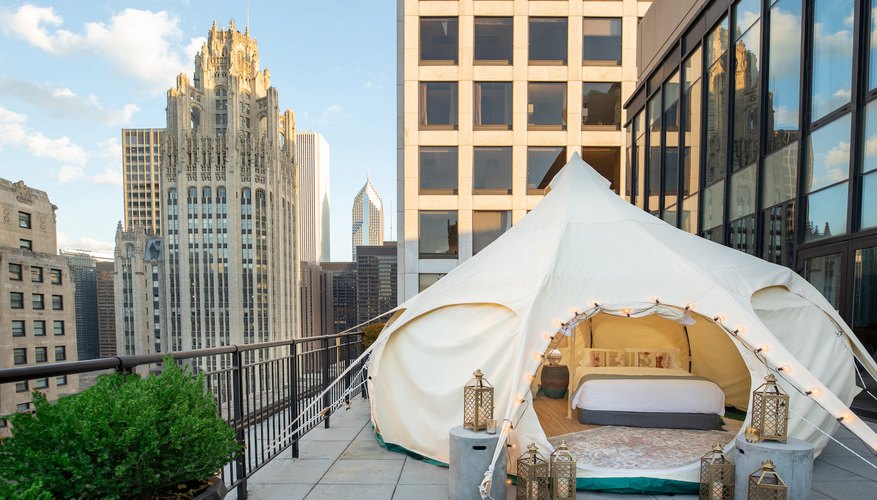 Photo Credit: Collin Pierson Photography/The Gwen Hotel You can glamp right off Michigan Avenue in Chicago at the Gwen Hotel.