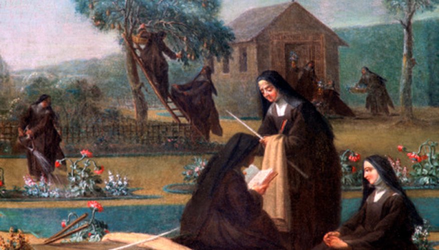 Nuns participate in many activities including gardening.