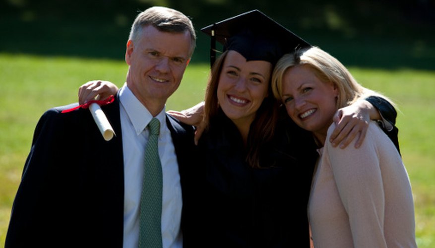 Show respect at a college graduation by wearing the appropriate attire.