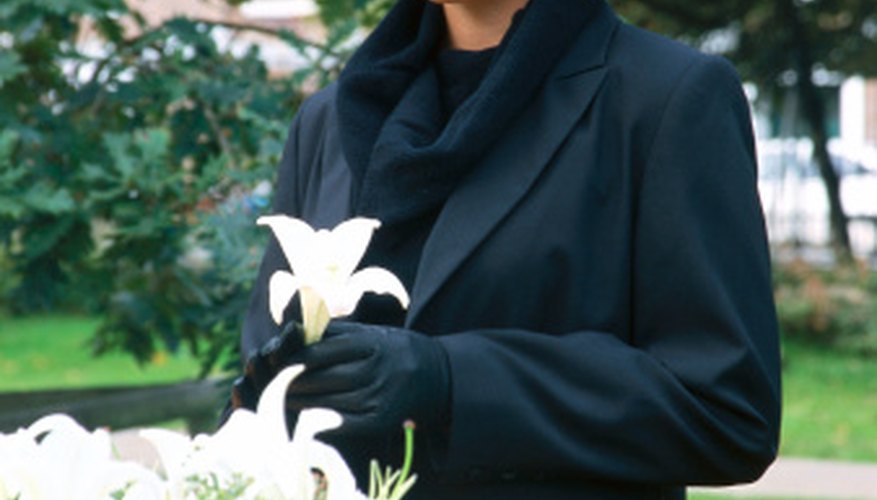 White lilies are a traditional choice for wreaths.