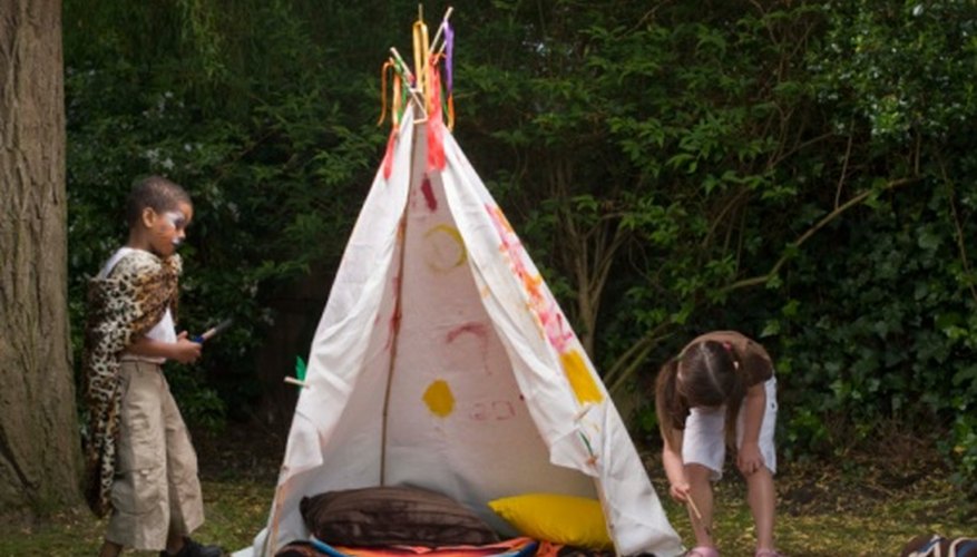 Use scrap cloth for re-creating teepees.