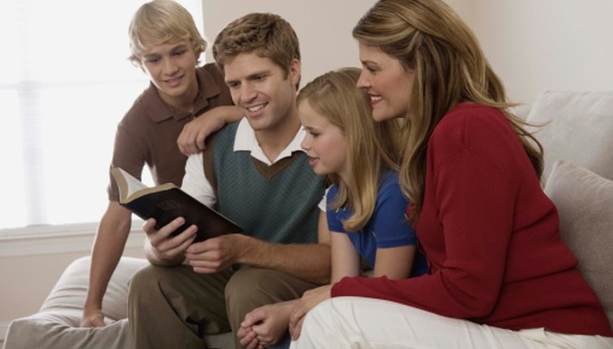 Family Bible study is a great activity to get children learning about God.