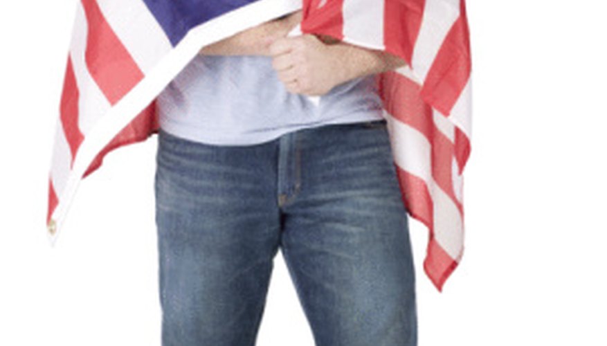 A U.S. Flag should never be used as clothing.