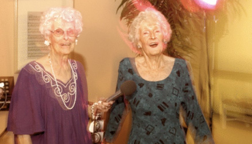Singing familiar hymns is a fun church activity for senior citizens