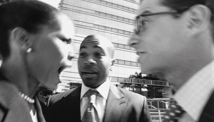 Avoid arguing and settle complaints formally.