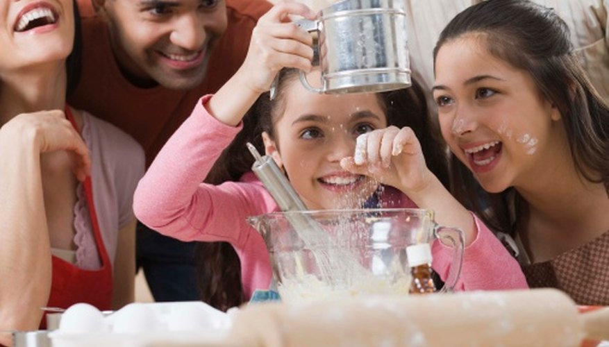 Dining in creates an oppurtunity to prepare food with your children.