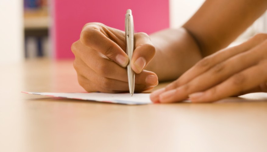 Address your letter's envelope by hand for both formal and informal letters of appreciation.