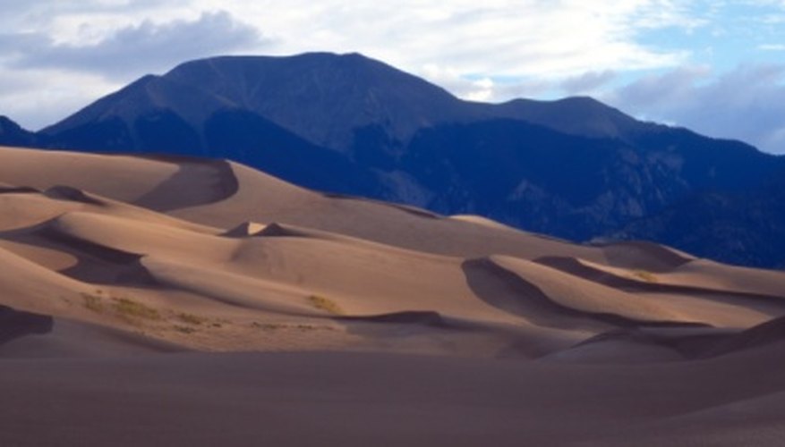 Sand dunes are a typical feature of tropical deserts.