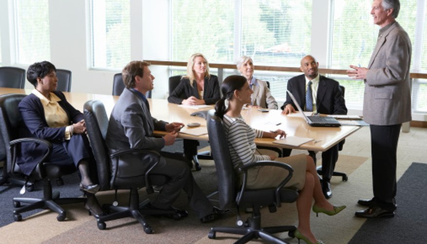 Turning the classroom into a boardroom encourages authentic language practice.