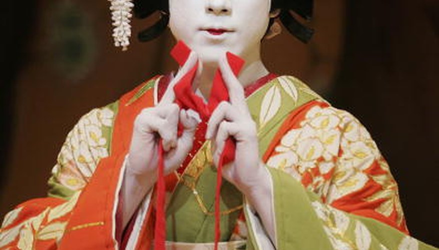 The makeup for many Kabuki characters is quite basic.