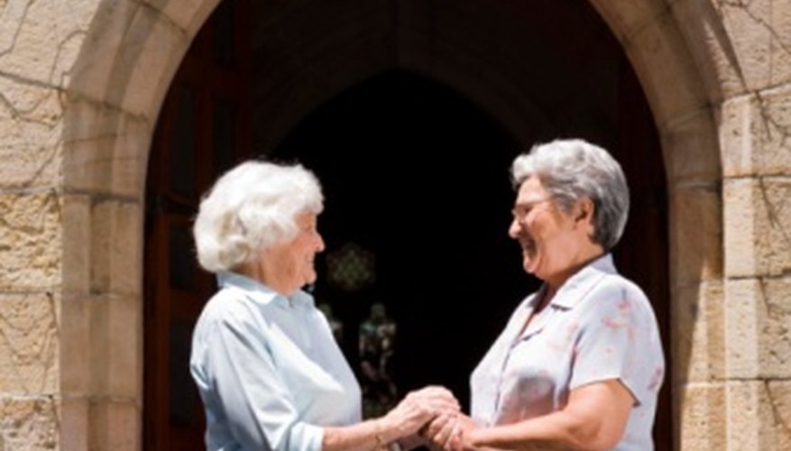 Seniors experience fellowship during group games.