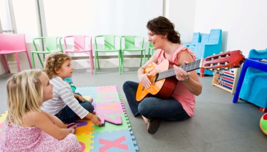 Place an object in a bag and have children identify it to develop sensory skills.