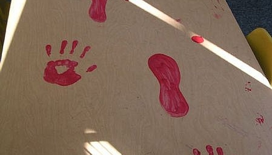 Tempra paint will wipe right off the tables.