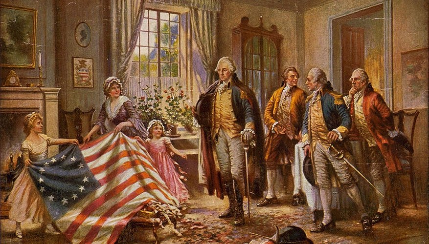 Betsy Ross presenting the
