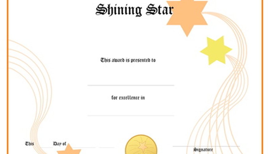 Create a certificate title such as