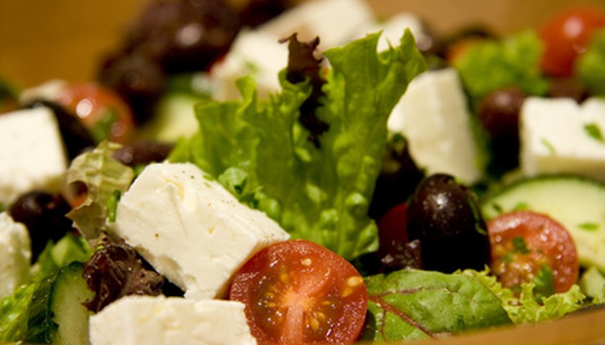 Students can easily make Greek salad at school.
