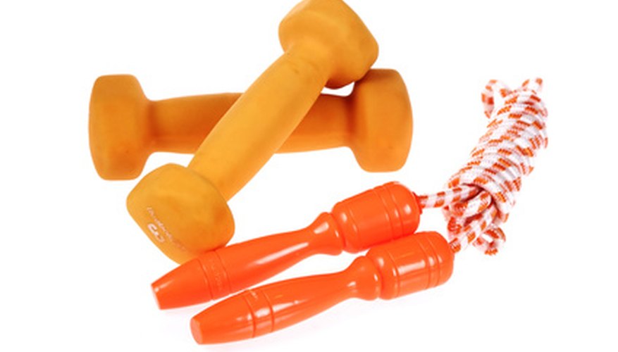 Basic exercise gear can be used to put together a boot camp for kids.
