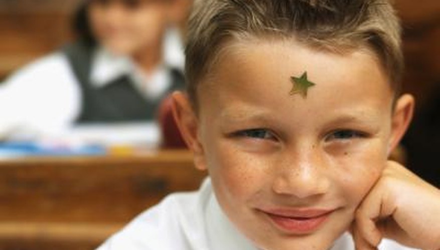 Student with a gold star
