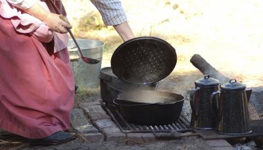 Pioneers cooked in simple cast-iron skillets.