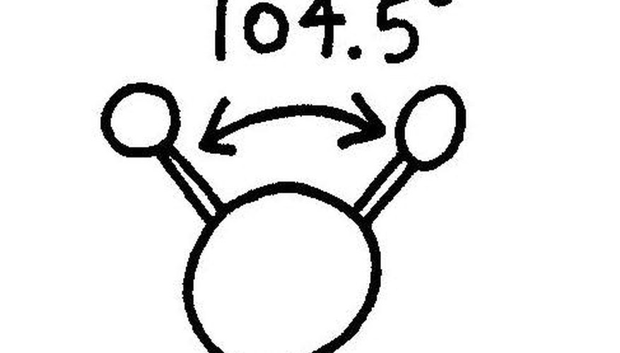 Representación de una molécula de agua.
