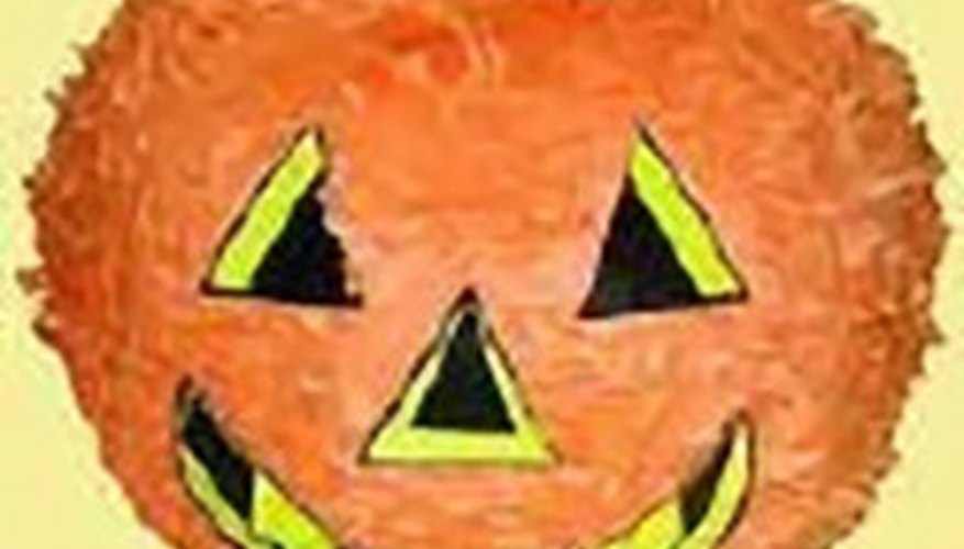 Piñata en forma de calabaza.