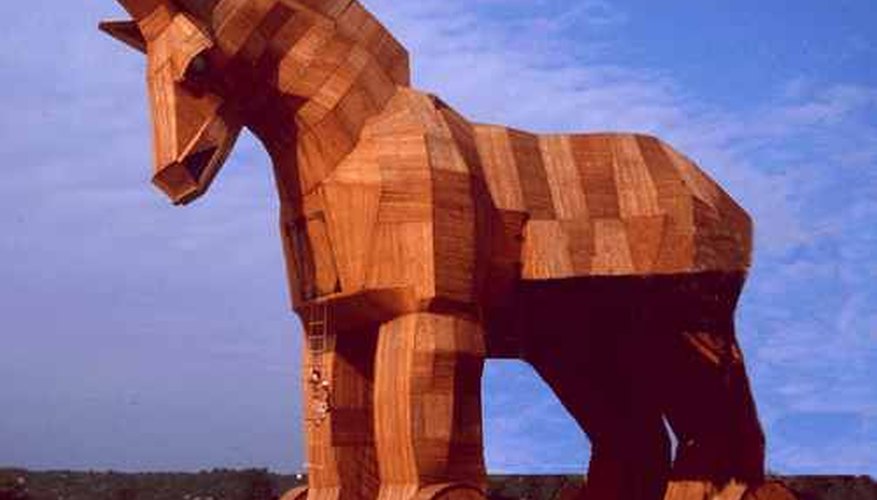 Representación del caballo de Troya.