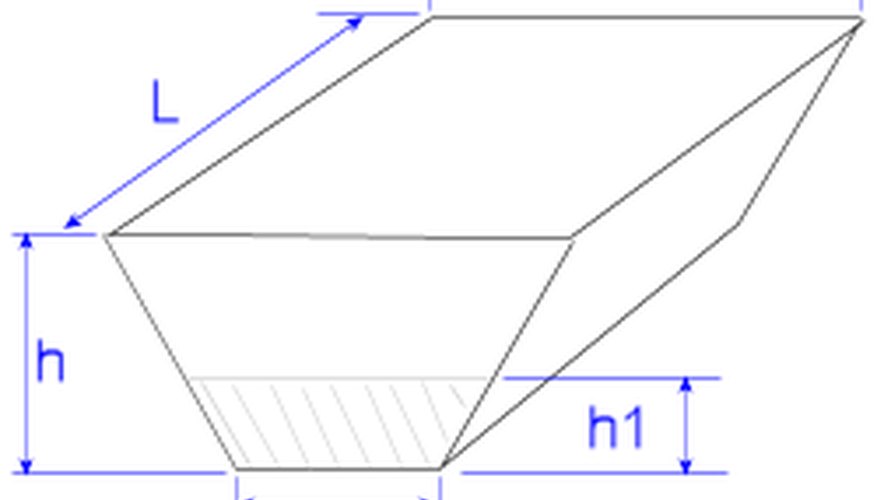 Cómo calcular el volumen de un trapezoide.