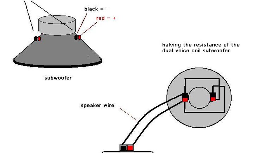 como conectar un subwoofer doble bobina de 4 ohms a 1 ohms