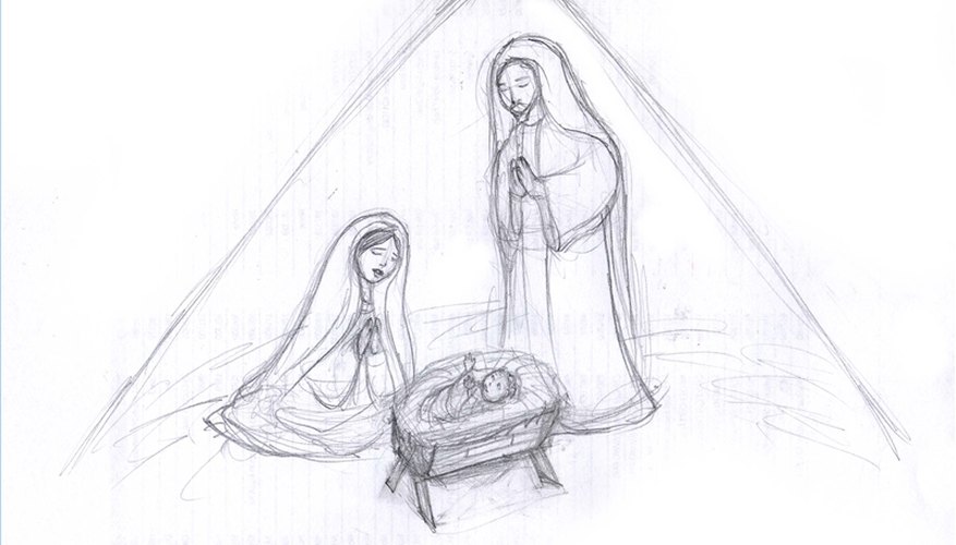 How to Draw the Nativity Scene | Our Pastimes