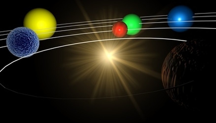 Photo Credit: sonnensystem image by Marvin Gerste from <a href='http://www.fotolia.com'>Fotolia.com</a> Foam balls become planets in solar system models.