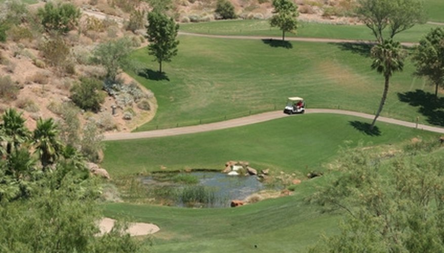 A country club offers many wedding locations, including the golf course's greens. A country club offers many wedding locations, including the golf course's greens.