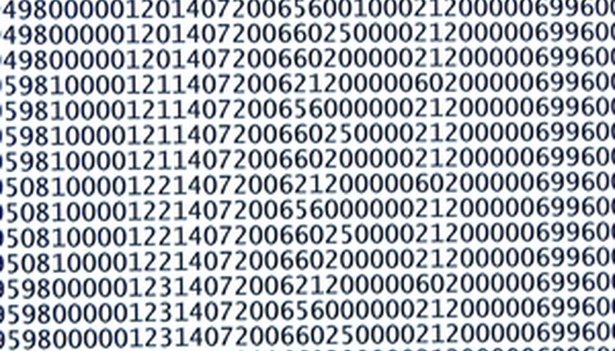 Photo Credit: numbers background image by .shock from <a href='http://www.fotolia.com'>Fotolia.com</a> Binary and hexadecimal numbers can encode decimal values.