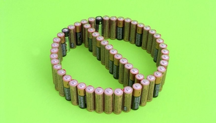 Photo Credit: group of batteries image by Richard J Thompson from <a href='http://www.fotolia.com'>Fotolia.com</a> Certain batteries should not be connected in parallel.