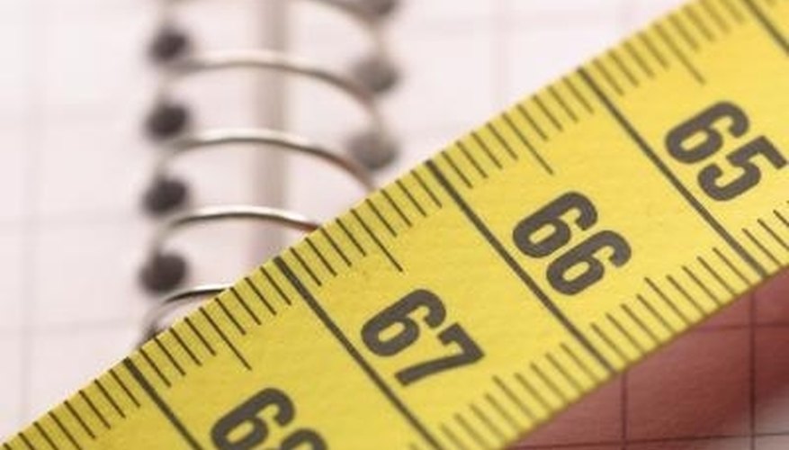 Photo Credit: Jupiterimages/Photos.com/Getty Images This tape is used to obtain measurements in centimeters, which can be easily converted to inches.