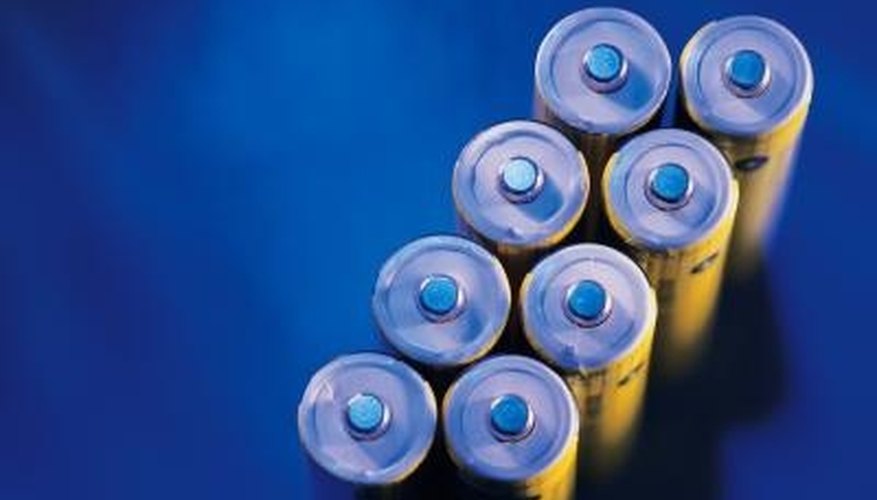 Photo Credit: Comstock/Comstock/Getty Images Most portable electronics require at least two AA batteries.