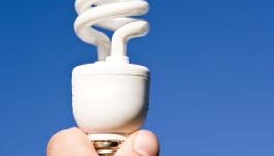 Photo Credit: Jupiterimages/Photos.com/Getty Images Tungsten is not used in energy efficient bulbs.