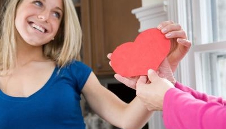 Make a handmade card for a special romantic touch. Make a handmade card for a special romantic touch.